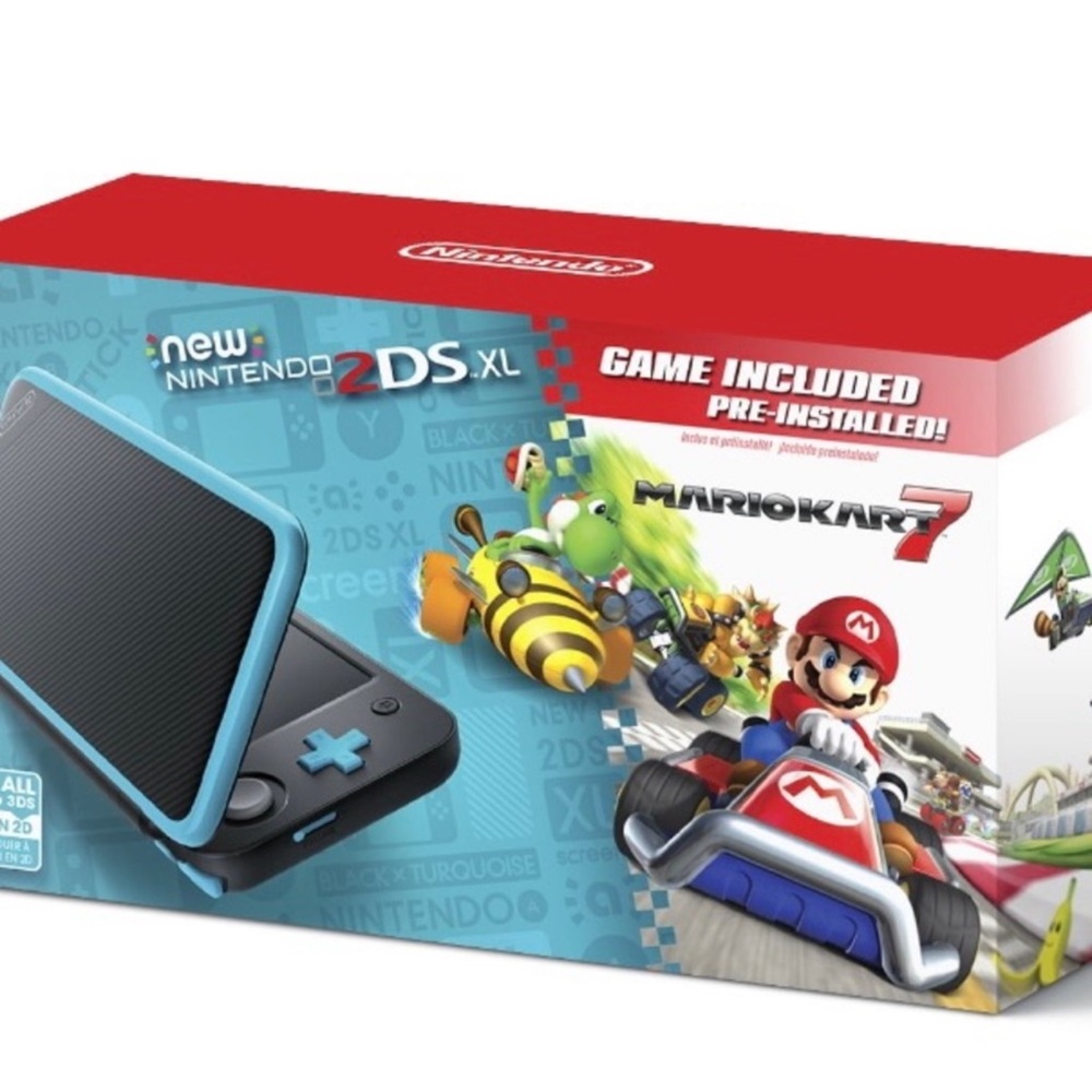 New Nintendo 2DS XL Black and Blue Handheld Console Price Is Firm ✅ Retired